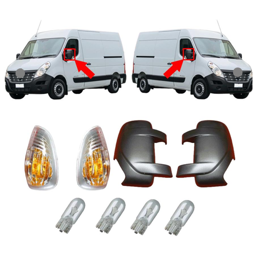 RENAULT Master Vauxhall Opel Movano wing mirror cover cap & side indicator / left&right