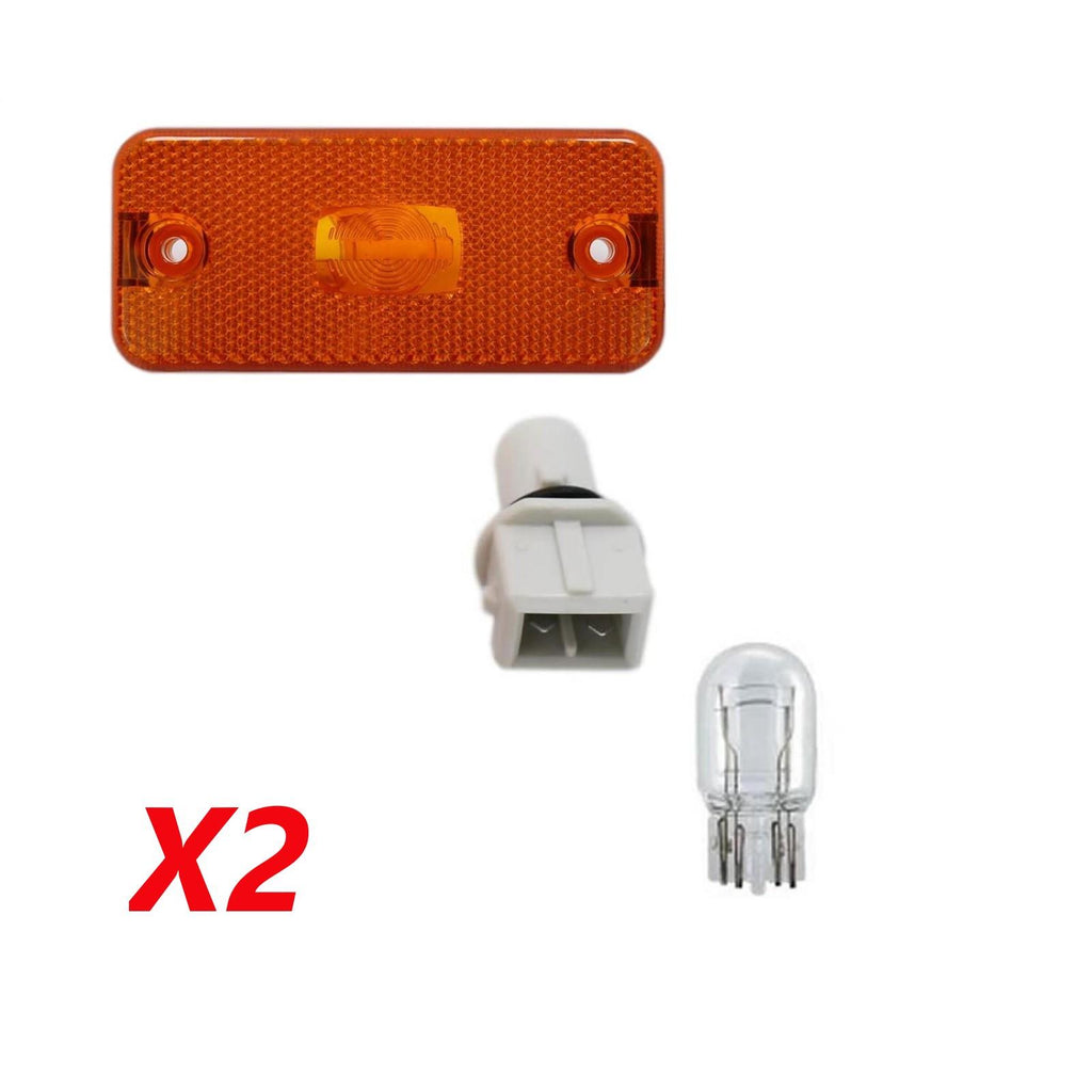 2x FIAT Ducato PEUGEOT Boxer CITROEN Relay Jumper (2006-2016) IVECO Daily (1999-2016) Side Indicator Marker Lens Light Amber socket + cable + bulb 6303.A1