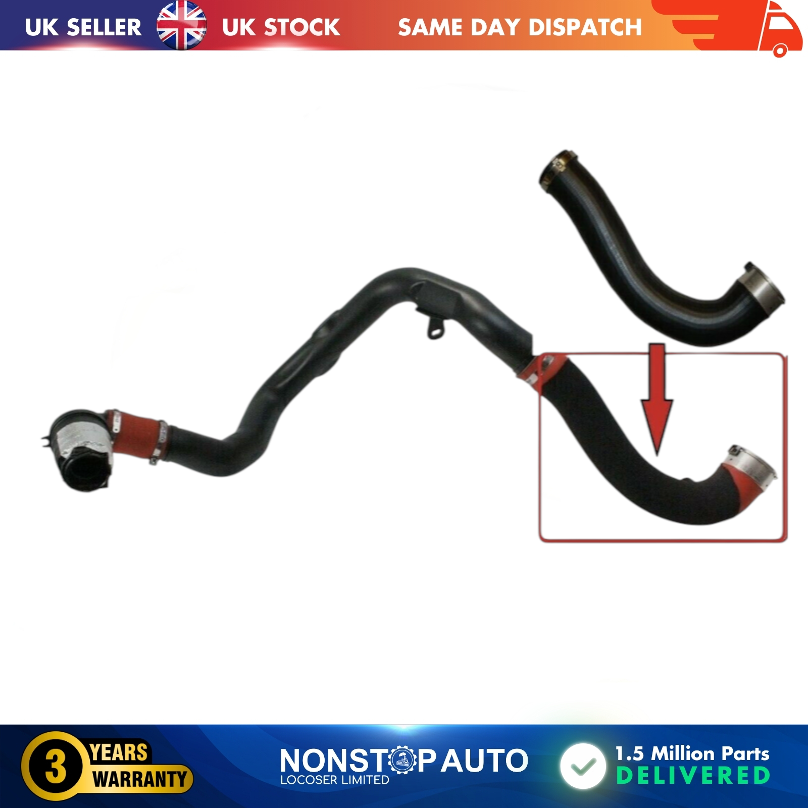 TURBO INTERCOOLER TURBO HOSE PIPE FOR VAUXHALL MOVANO B NISSAN NV 400 RENAULT MASTER III 8200730576