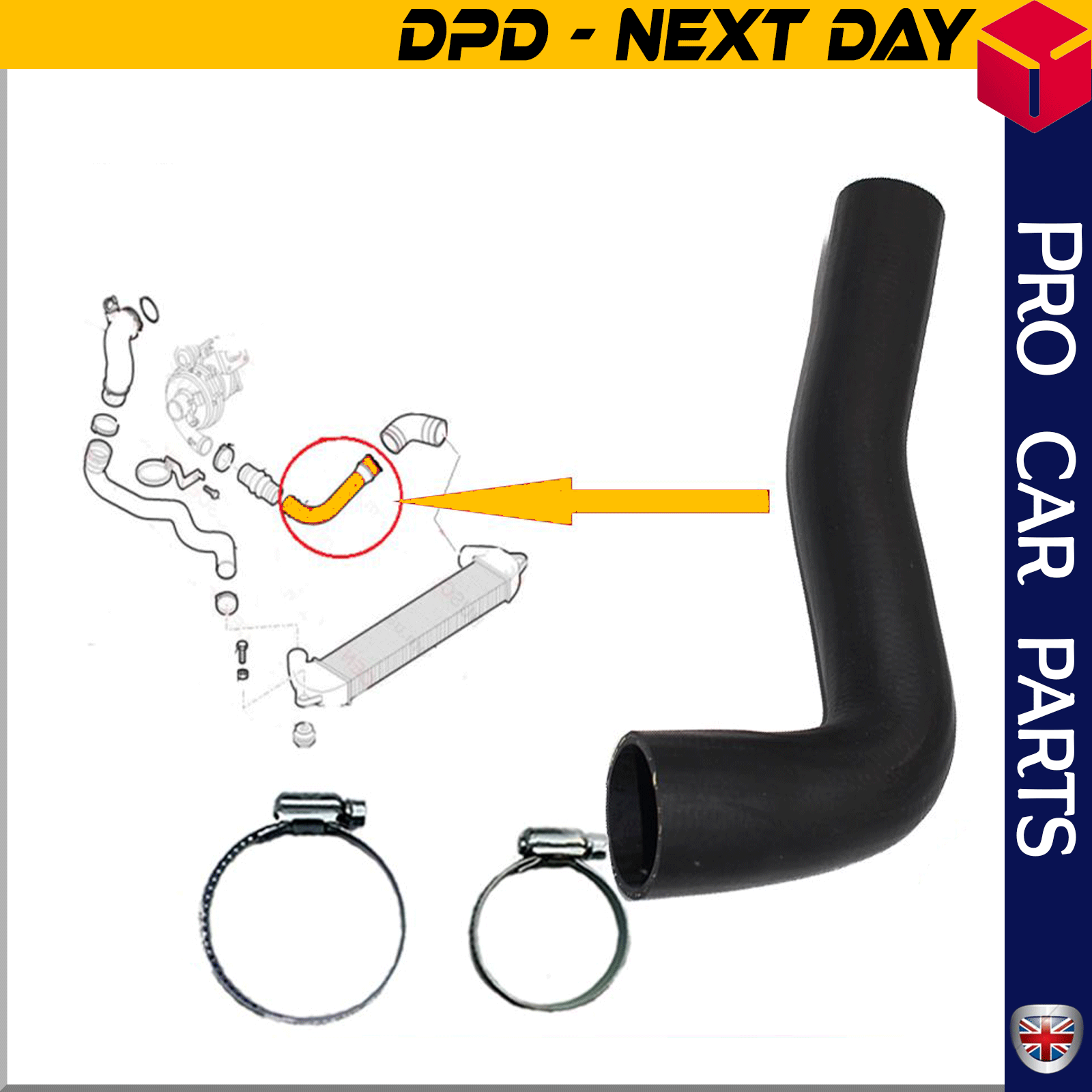 TURBO INTERCOOLER HOSE PIPE FOR  FORD TRANSIT V  2.0 TDCI  2C116C646AC