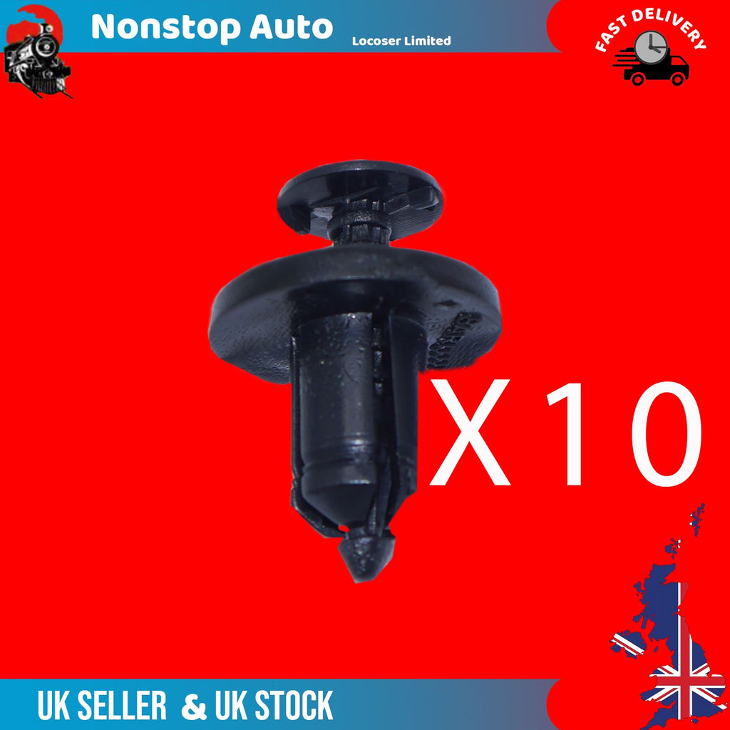 RENAULT Megane Clio Scenic Laguna Modus Master Trafic Espace Twingo Velsatis Nissan Micra Almera Qashqai Primastar Interstar Vauxhall Vivaro Movano bumper front grill panel clips X10