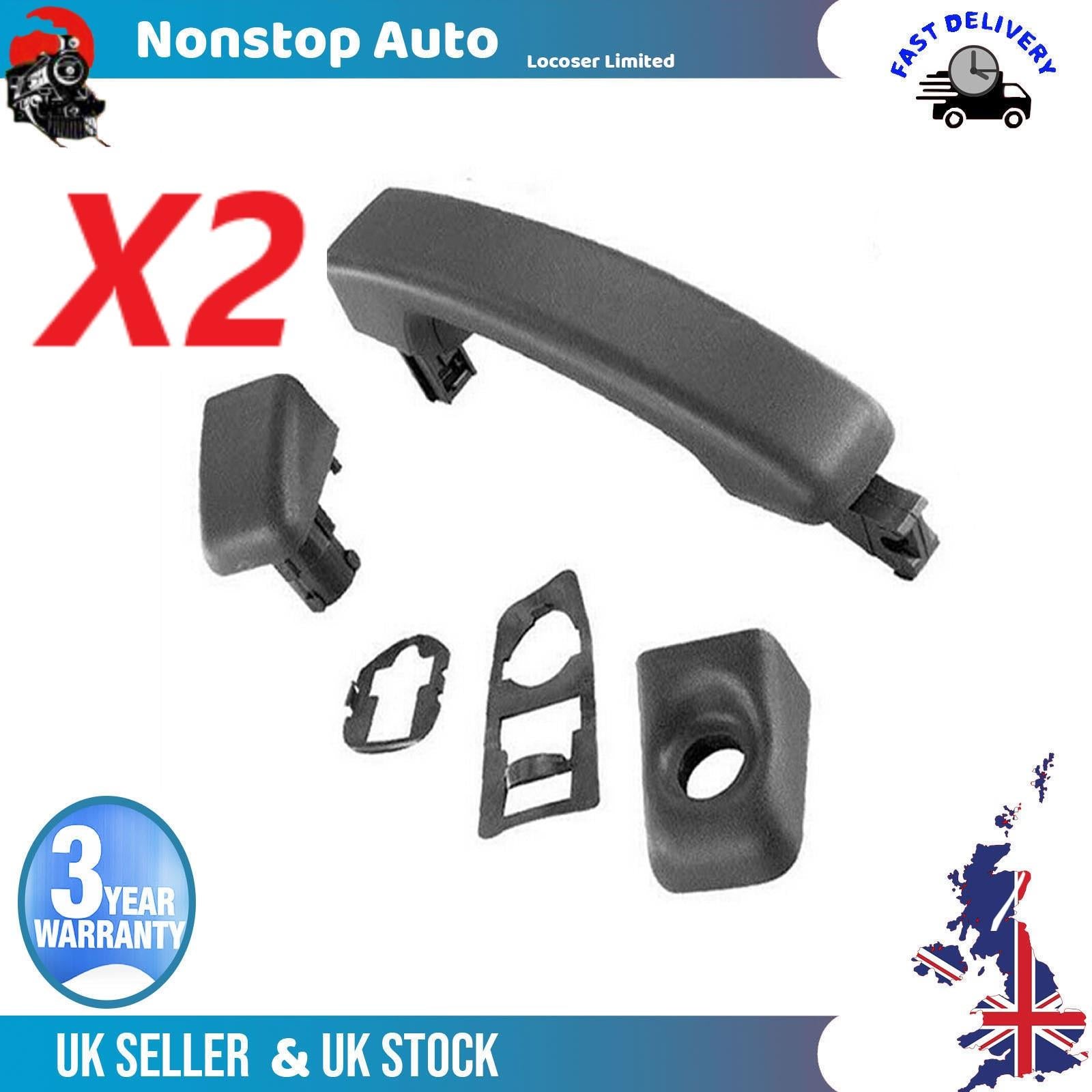 2 X SLIDING OUTER DOOR HANDLE FRONT REAR SIDE FITS RENAULT Master MK3 VAUXHALL Movano NISSAN NV400 806075963R