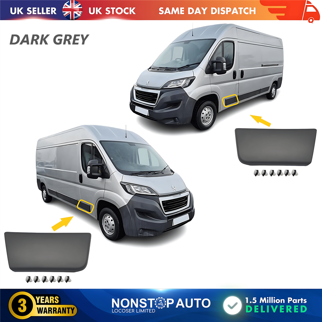2X Door Moulding Trim Front Left and Right For CITROEN Relay PEUGEOT Boxer FIAT Ducato 2006 on