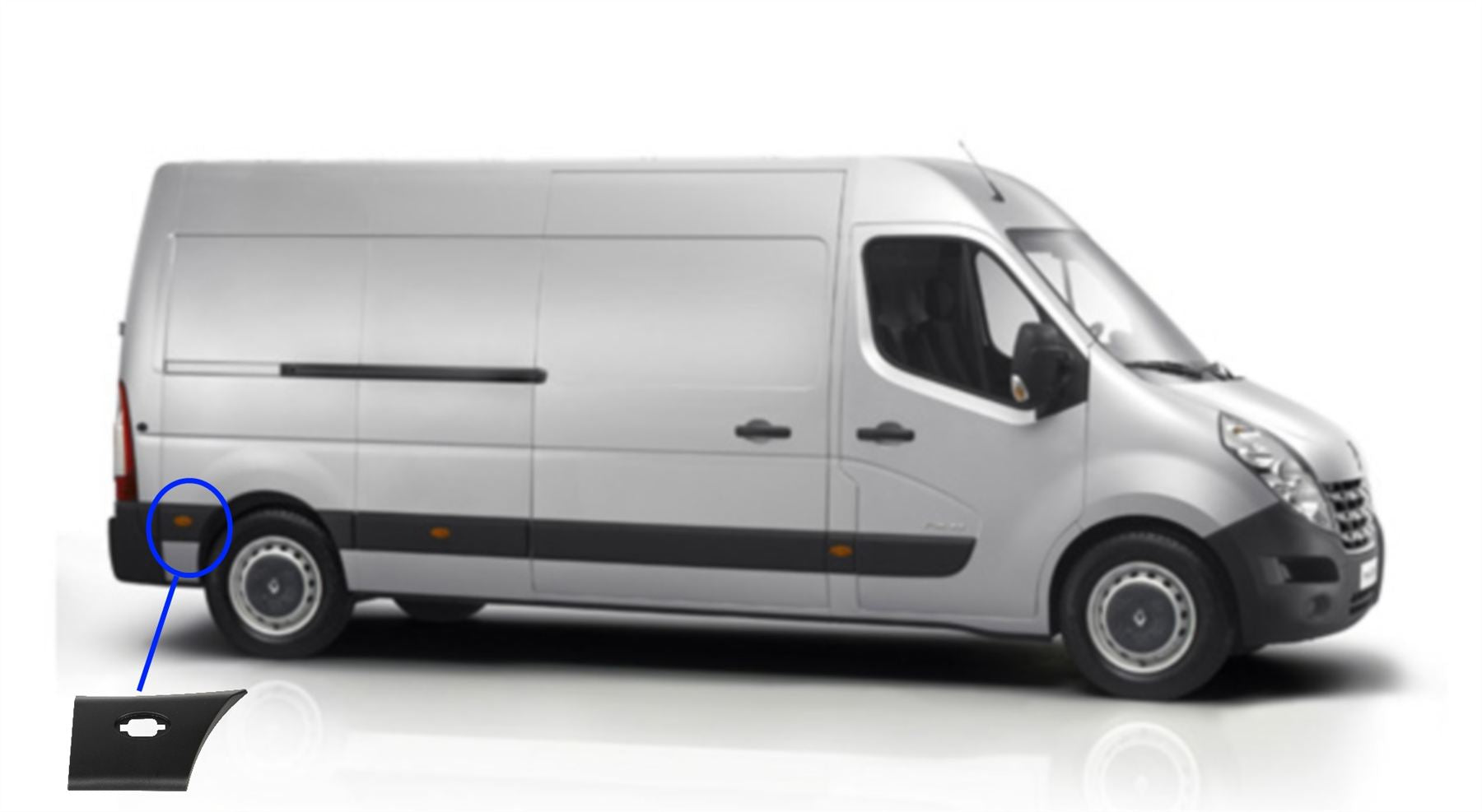 Side Moulding Strip Panel Rear Right For RENAULT Master III 768F30007R