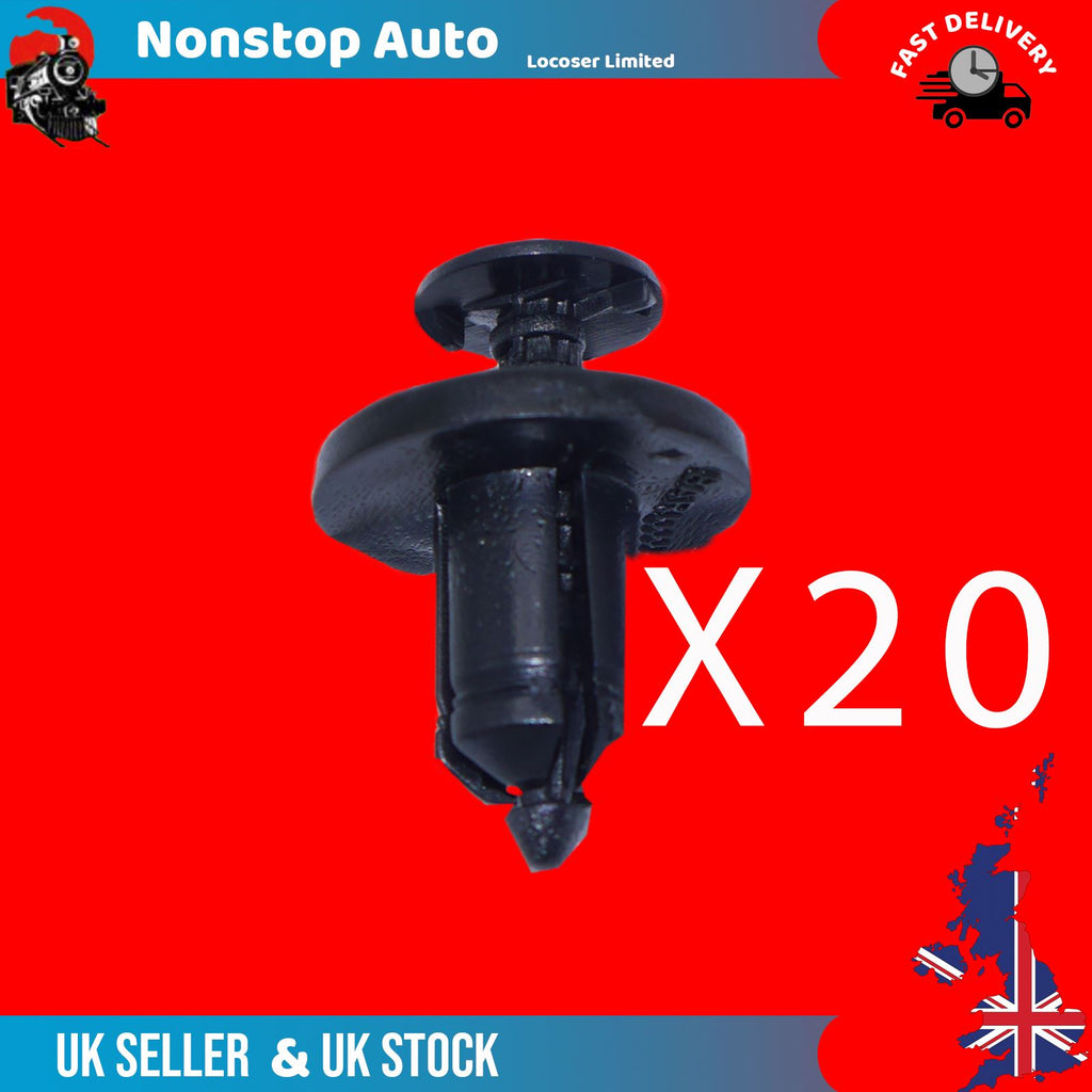 RENAULT Megane Clio Scenic Laguna Modus Master Trafic Espace Twingo Velsatis Nissan Micra Almera Qashqai Primastar Interstar Vauxhall Vivaro Movano wheelarch bumper front grill panel clips X20