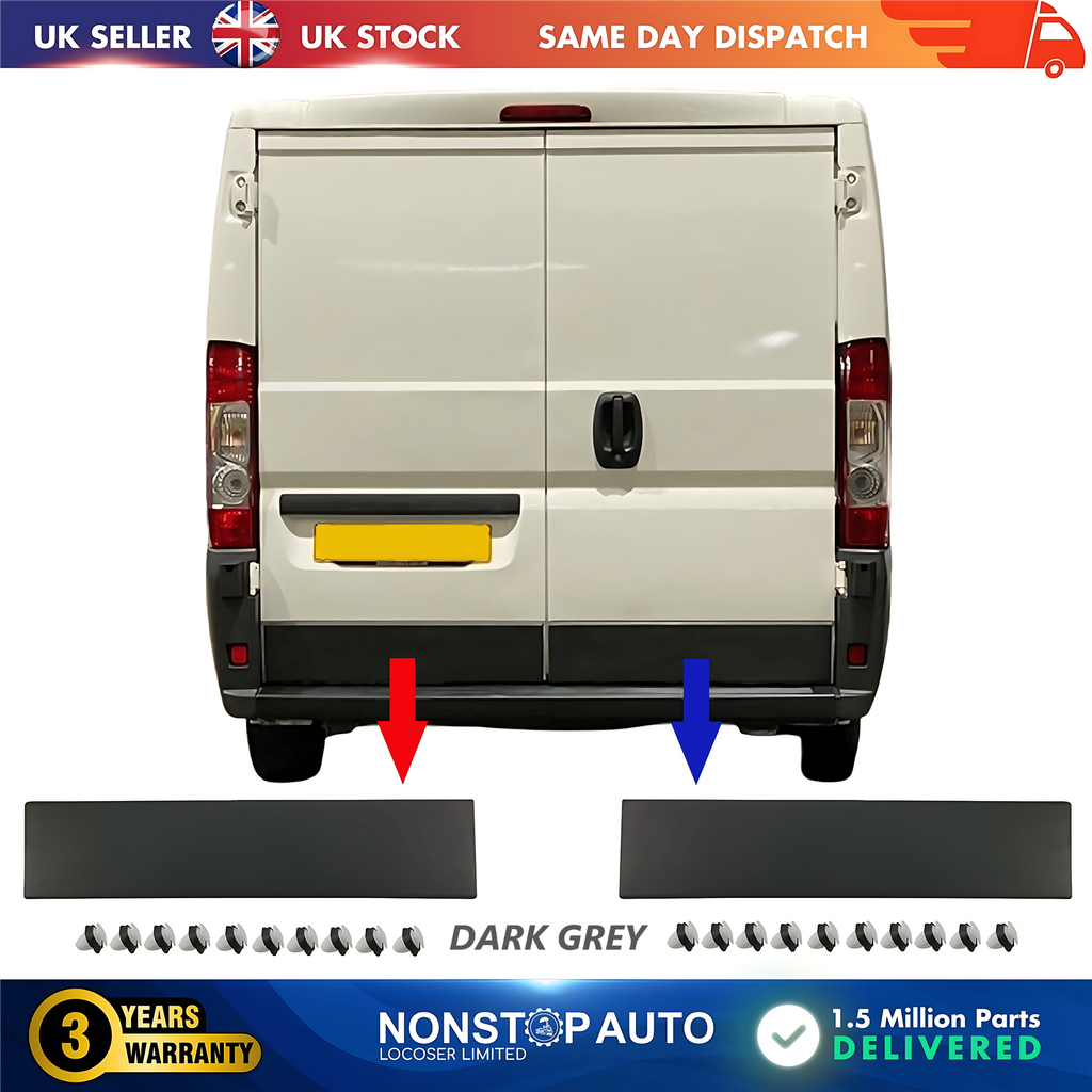 2X Door Moulding Panel Rear Left and Right Dark Grey For CITROEN Relay PEUGEOT Boxer FIAT Ducato 2006 on