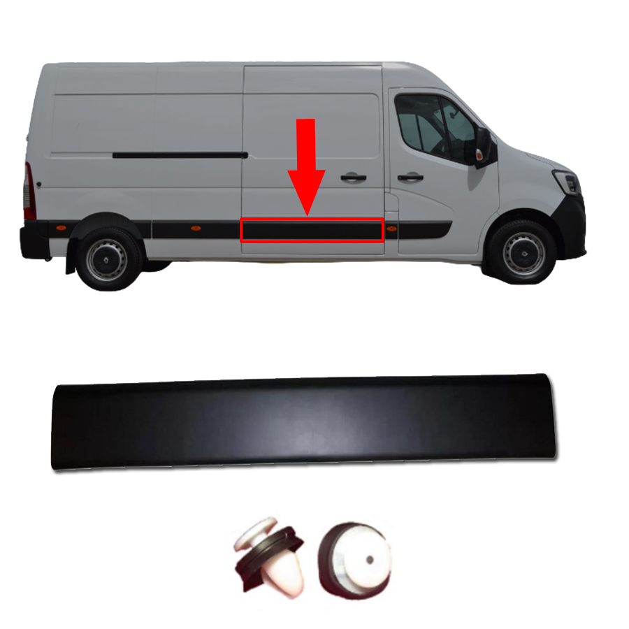 DOOR MOULDING STRIP REAR RIGHT SIDE FITS NISSAN NV400 828200148R