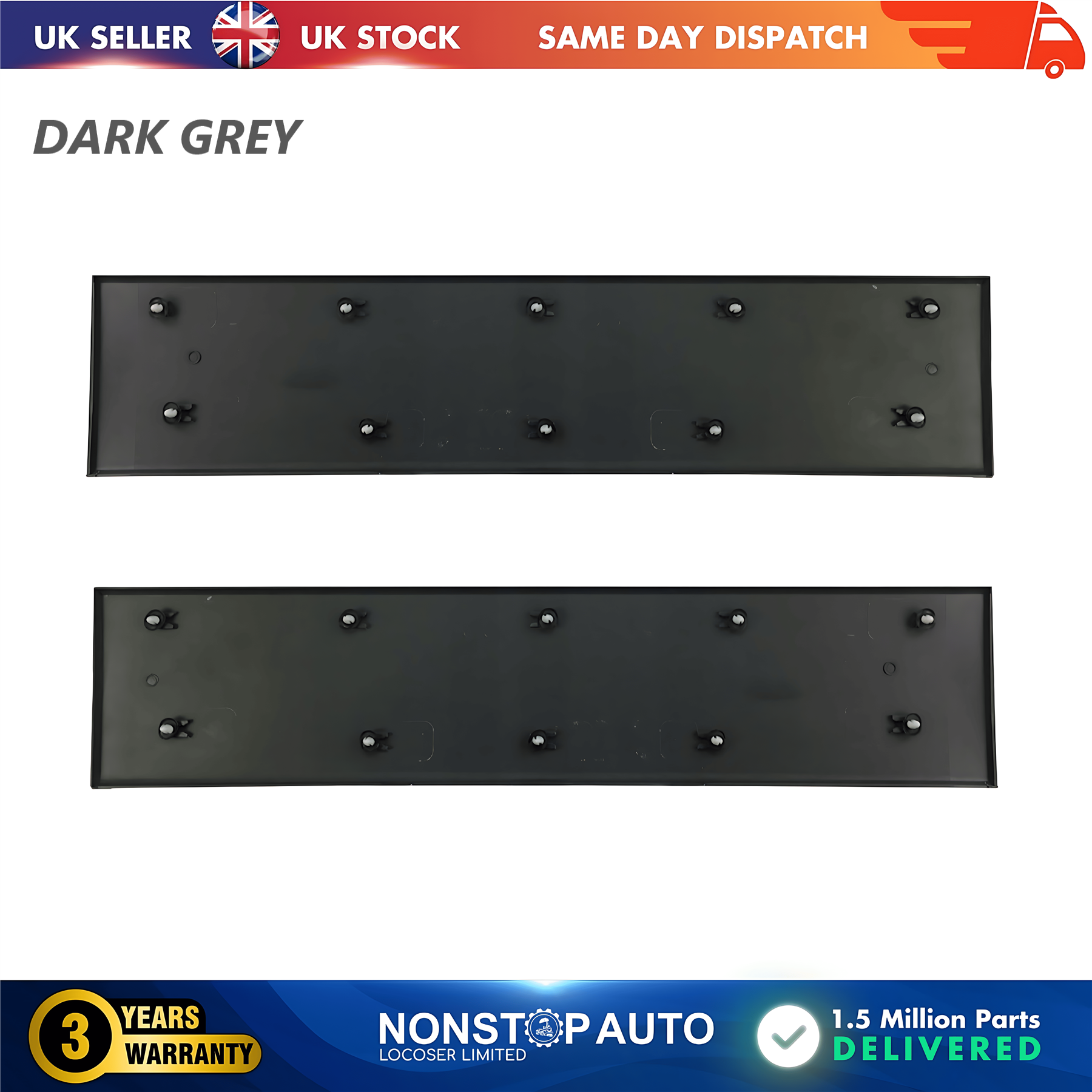 2X Door Moulding Panel Rear Left and Right Dark Grey For CITROEN Relay PEUGEOT Boxer FIAT Ducato 2006 on