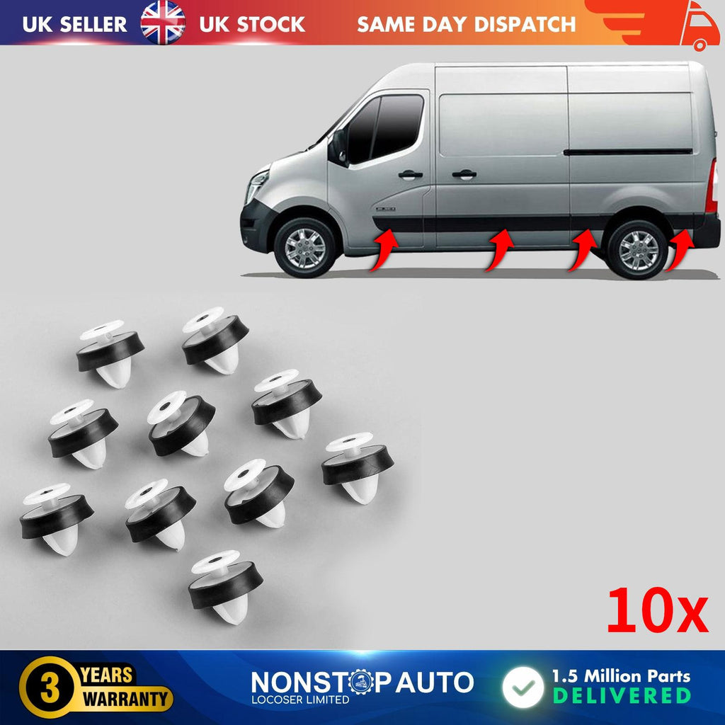 10X Door Moulding Panel Trim Clips For  RENAULT Master Vauxhall Movano Nissan NV400 7703077469