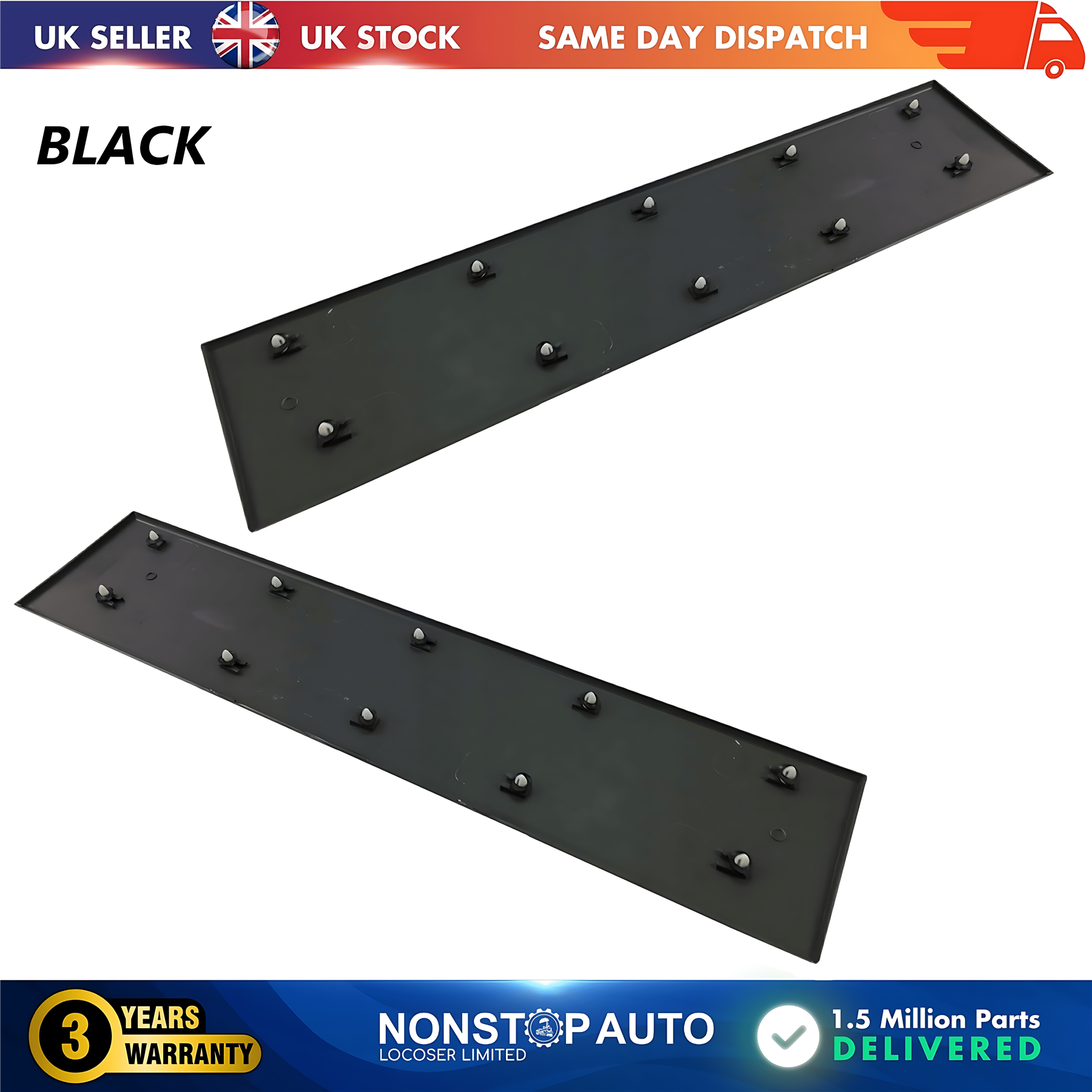 2X Door Moulding Panel Rear Left and Right Black For CITROEN Relay PEUGEOT Boxer FIAT Ducato 2006 on